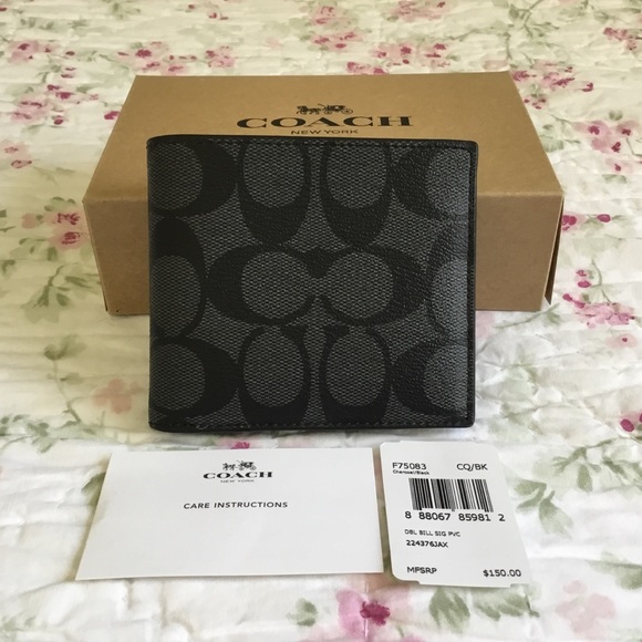🌻Coach Men’s Wallet Double Billfold NWT. - Picture 5 of 6